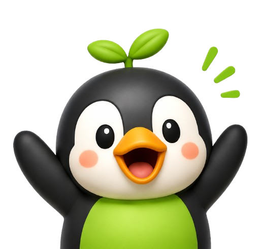 Bako, the BAKD AI mascot, cheering with arms raised